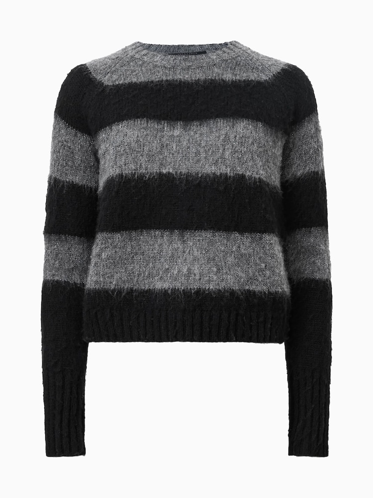 AllSaints Black Lou Spark Jumper - Image 7 of 7