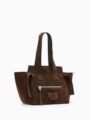 AllSaints Brown Perez Suede Shoulder Bag - Image 2 of 6