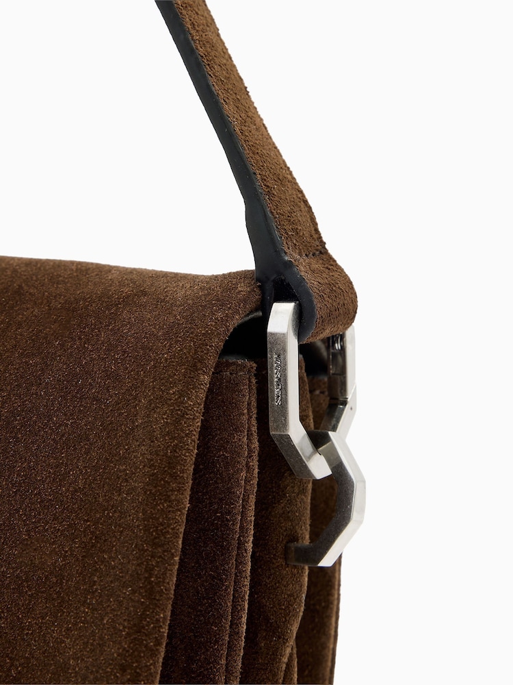 AllSaints Ondine Suede Shoulder Bag - Slika 6 iz 6