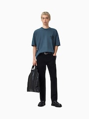 AllSaints Blue Orlando Short Sleeve Crew T-Shirt - Image 3 of 8