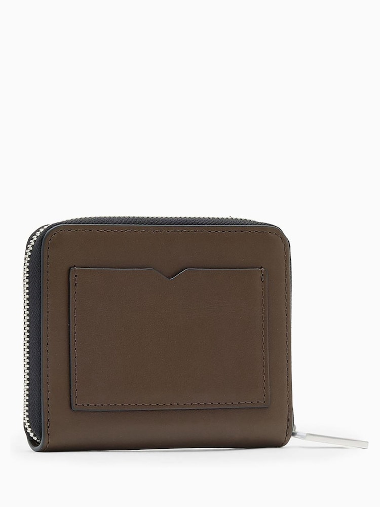 AllSaints Brown Lena Hex Zip Wallet - Image 5 of 5 AllSaints Brown Lena Hex Zip Wallet - Image 5 of 5