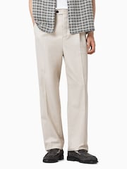 AllSaints Brown Tallis Straight Trousers - Image 2 of 8
