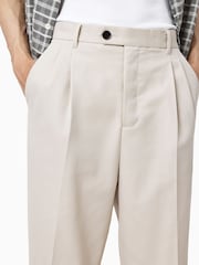 AllSaints Brown Tallis Straight Trousers - Image 3 of 8