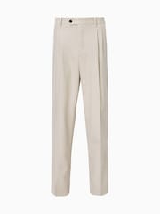 AllSaints Brown Tallis Straight Trousers - Image 8 of 8