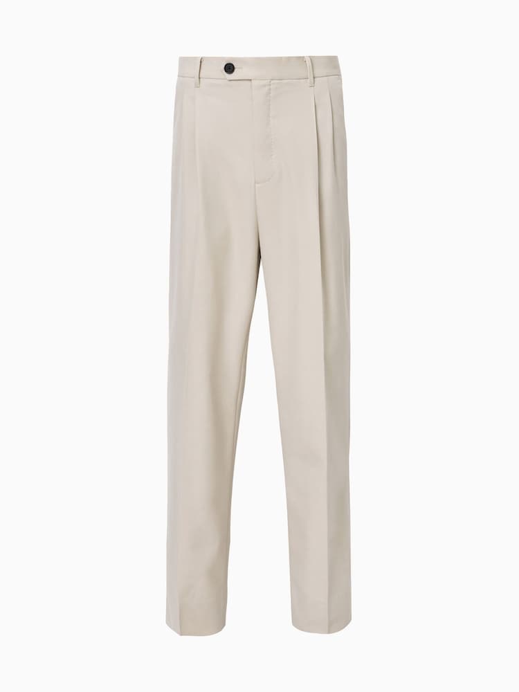 AllSaints Brown Tallis Straight Trousers - Image 8 of 8