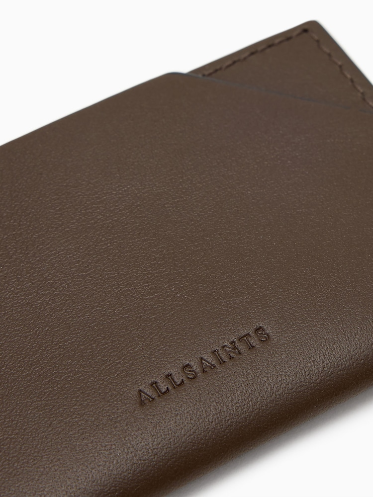 AllSaints Brown Hex Card Wallet - Image 5 of 5 AllSaints Brown Hex Card Wallet - Image 5 of 5