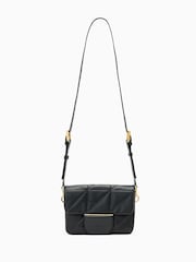 AllSaints Black Jupiter Quilt Xbody Bag - Image 1 of 6
