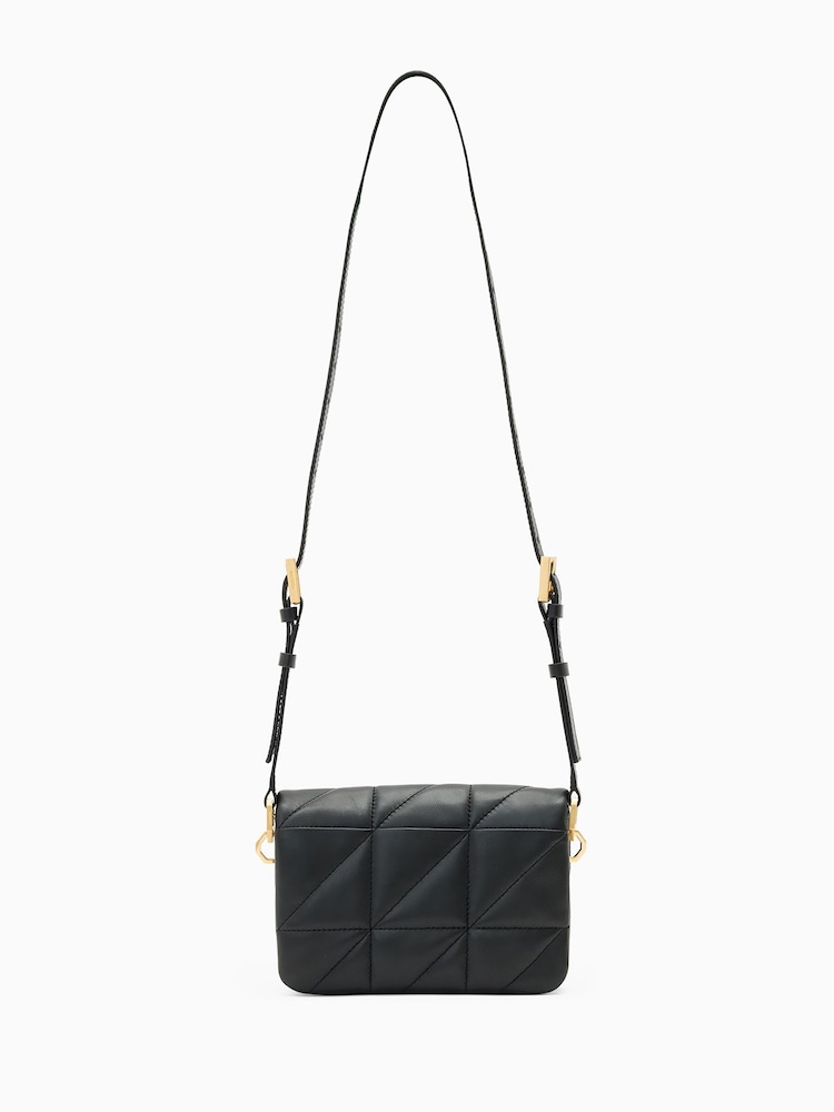AllSaints Black Jupiter Quilt Xbody Bag - Image 2 of 6 AllSaints Black Jupiter Quilt Xbody Bag - Image 2 of 6