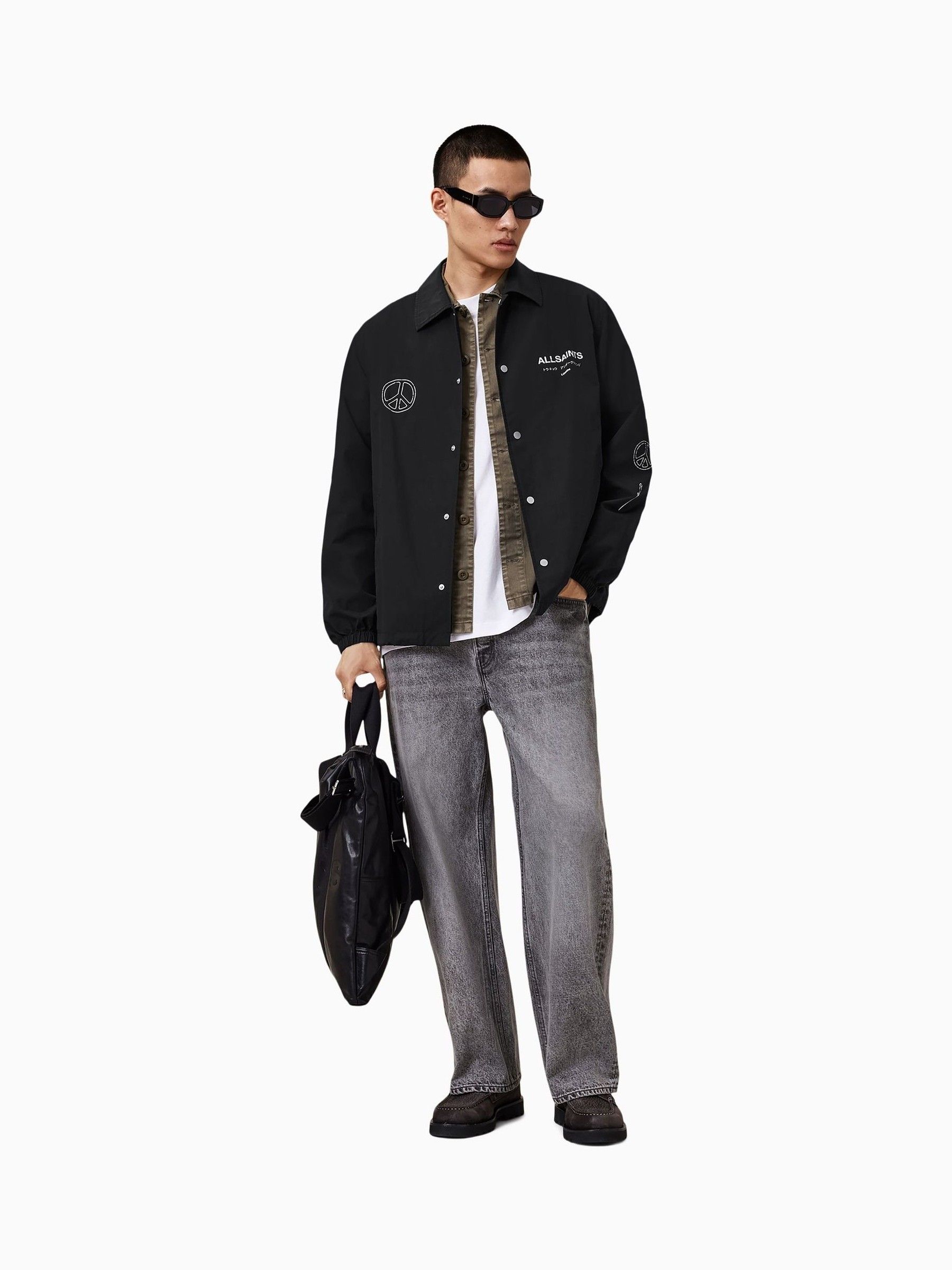 Buy AllSaints Black Orbital Coach Jacket from Next USA