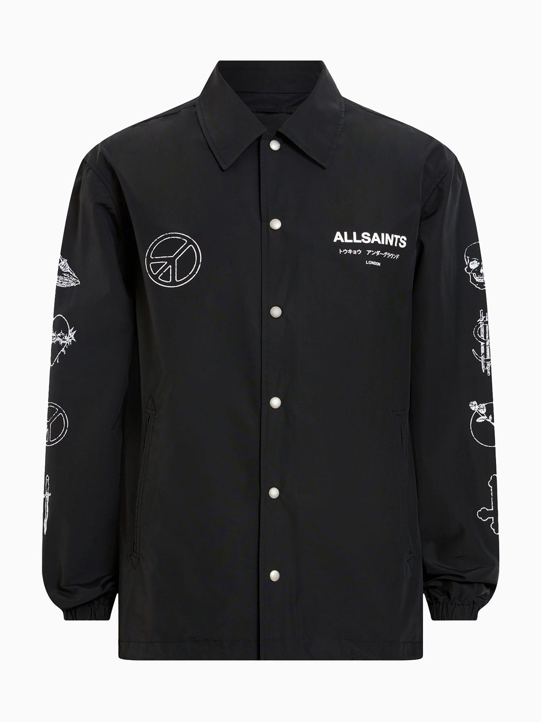 Buy AllSaints Black Orbital Coach Jacket from Next USA