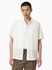 AllSaints White Walton Short Sleeve Shirt - Image 1 of 6