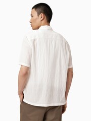 AllSaints White Walton Short Sleeve Shirt - Image 2 of 6
