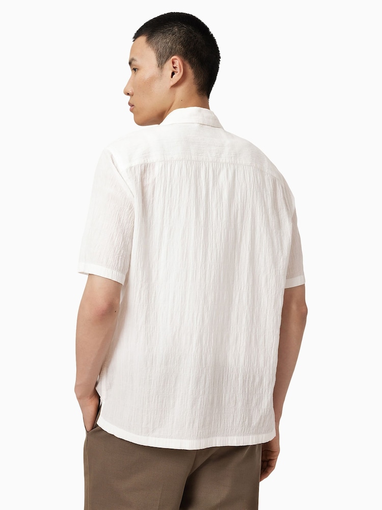 AllSaints White Walton Short Sleeve Shirt - Image 2 of 6