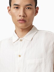 AllSaints White Walton Short Sleeve Shirt - Image 4 of 6
