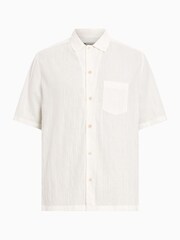 AllSaints White Walton Short Sleeve Shirt - Image 6 of 6