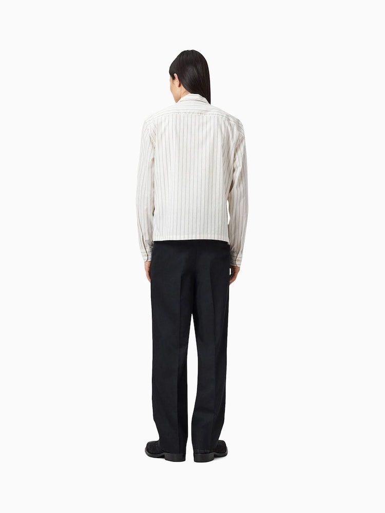 AllSaints Black Tallis Straight Trousers - Image 2 of 6