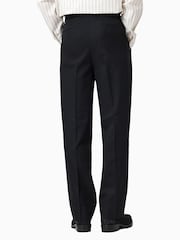 AllSaints Black Tallis Straight Trousers - Image 4 of 6