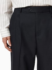 AllSaints Black Tallis Straight Trousers - Image 5 of 6