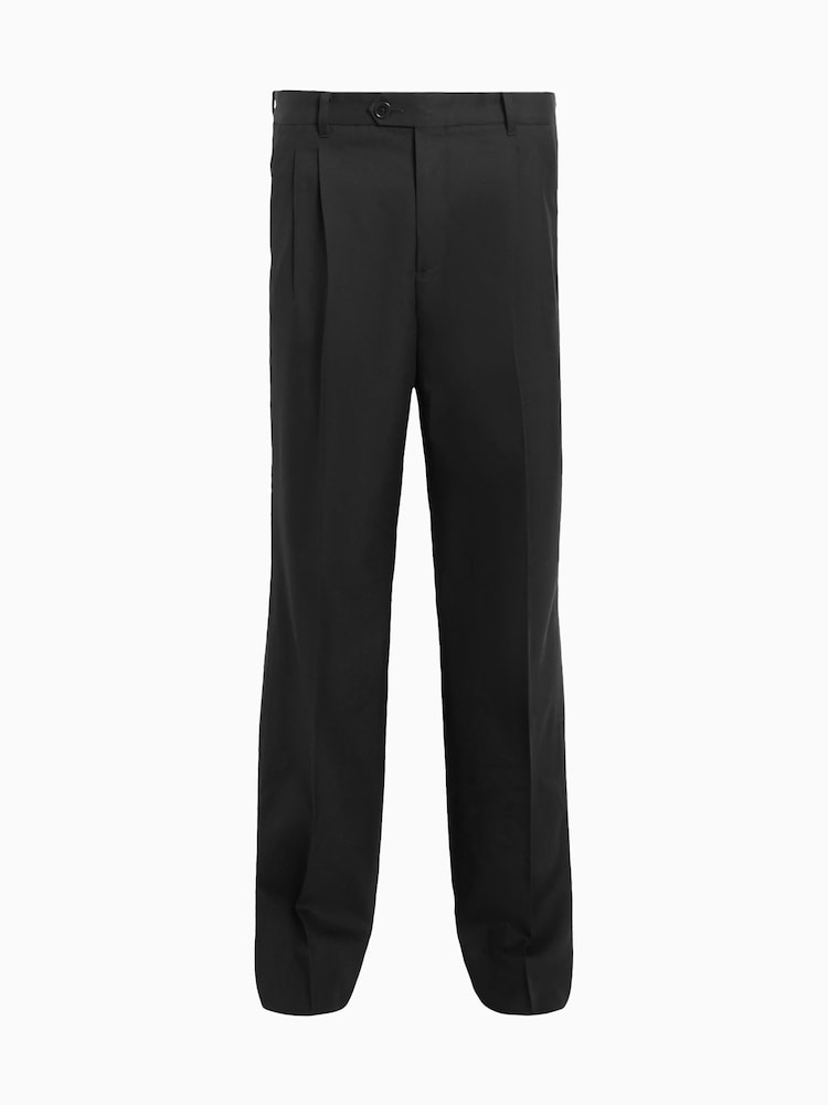 AllSaints Black Tallis Straight Trousers - Image 6 of 6