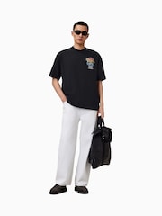 AllSaints Black Trance Short Sleeve Crew T-Shirt - Image 2 of 7