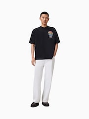 AllSaints Black Trance Short Sleeve Crew T-Shirt - Image 3 of 7