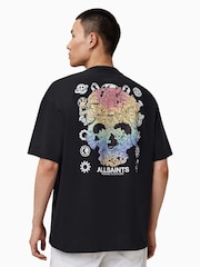 AllSaints Black Trance Short Sleeve Crew T-Shirt - Image 4 of 7