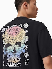 AllSaints Black Trance Short Sleeve Crew T-Shirt - Image 5 of 7