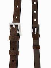 AllSaints Brown Jupiter Suede Xbody Bag - Image 5 of 6