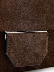 AllSaints Brown Jupiter Suede Xbody Bag - Image 6 of 6