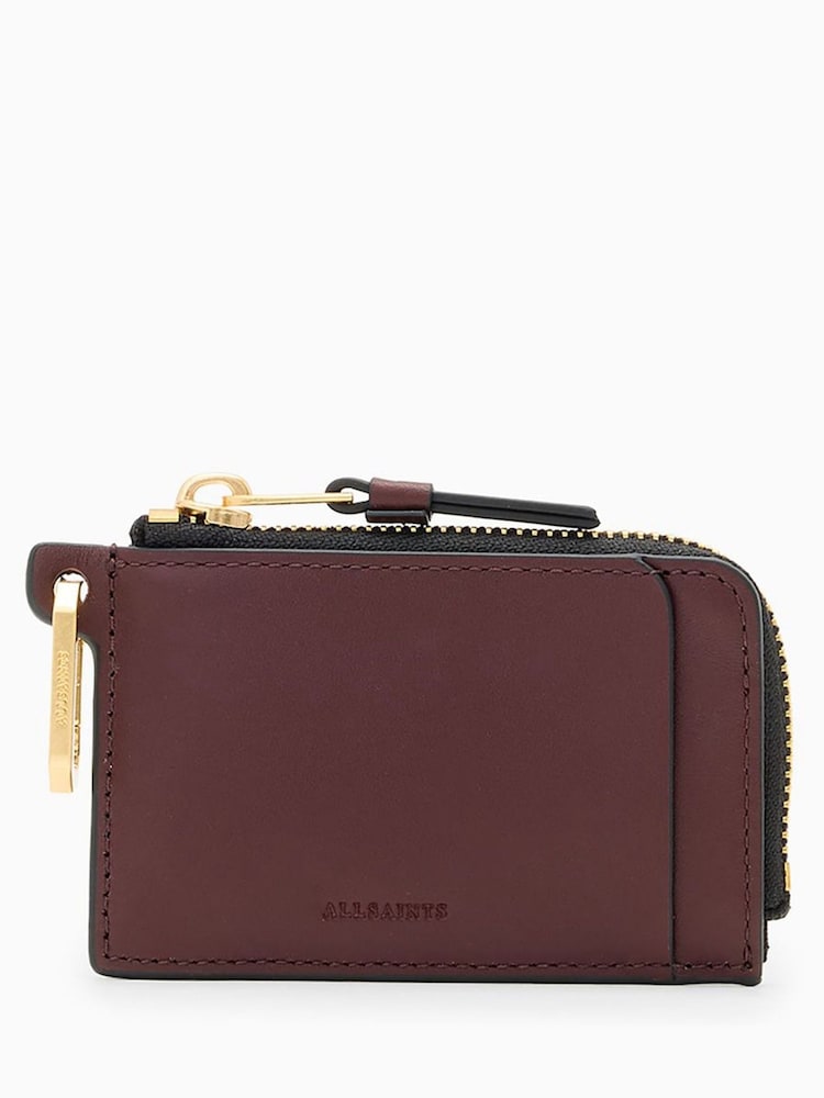 AllSaints Burgandi Red Remy Wallet - Image 1 of 5