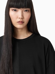 AllSaints Black Lenny Lace T-Shirt - Image 4 of 7