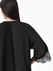 AllSaints Black Lenny Lace T-Shirt - Image 6 of 7