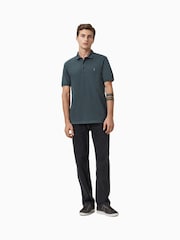 AllSaints Light Blue Reform Shortsleeve Polo Shirt - Image 3 of 5