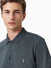 AllSaints Light Blue Reform Shortsleeve Polo Shirt - Image 4 of 5