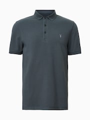 AllSaints Light Blue Reform Shortsleeve Polo Shirt - Image 5 of 5