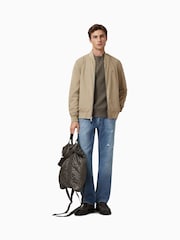 AllSaints Blue & Brown Bassett Reversible Black/Green Slim Fit Bomber - Image 1 of 10