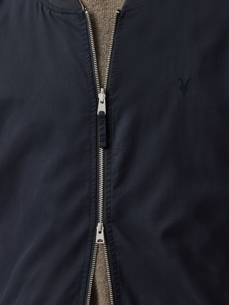 AllSaints Blue & Brown Bassett Reversible Black/Green Slim Fit Bomber - Image 10 of 10