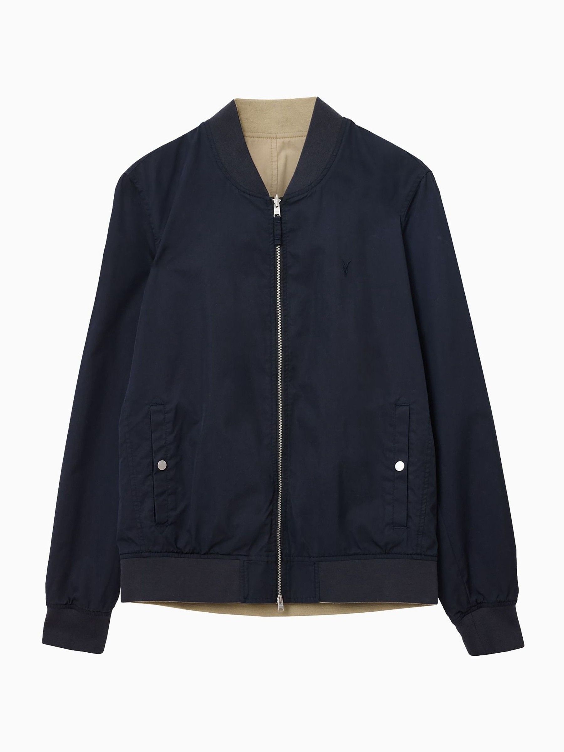 Buy AllSaints Blue & Brown Bassett Reversible Black/Green Slim Fit