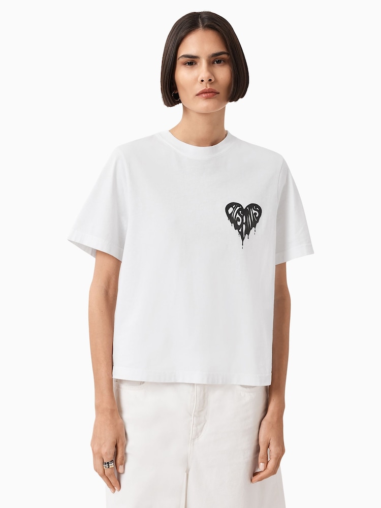 AllSaints White Trip Lisa T-Shirt - Image 1 of 7