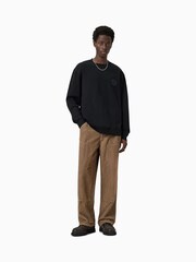 AllSaints Black Waved Crew Sweatshirt - Image 2 of 6