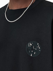 AllSaints Black Waved Crew Sweatshirt - Image 4 of 6