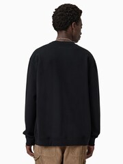 AllSaints Black Waved Crew Sweatshirt - Image 5 of 6