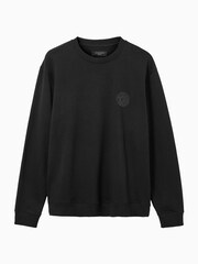 AllSaints Black Waved Crew Sweatshirt - Image 6 of 6