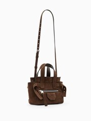 AllSaints Brown Mini Perez Suede Bag - Image 2 of 6