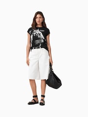 AllSaints Black Ivana Anna T-Shirt - Image 3 of 7