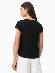 AllSaints Black Ivana Anna T-Shirt - Image 6 of 7