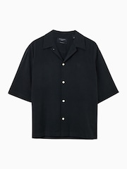AllSaints Black Rialto Short Sleeve Shirt - Image 6 of 6