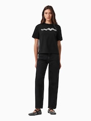AllSaints Black Vena Lisa T-Shirt - Image 2 of 8
