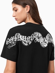 AllSaints Black Vena Lisa T-Shirt - Image 6 of 8