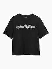 AllSaints Black Vena Lisa T-Shirt - Image 8 of 8